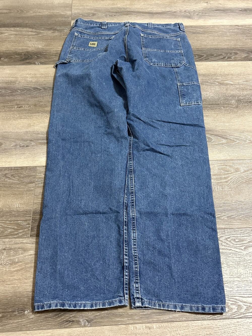 Lee Dungarees Baggy Dark Wash Carpenter Jeans Y2K Skater Workwear - Men’s 36x34